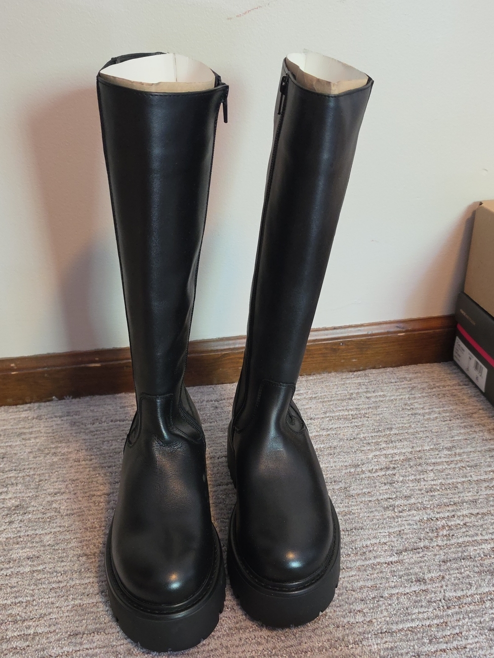 Steve Madden Rex Black Knee-High Platform Women's Boots